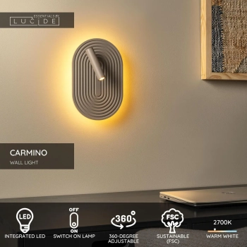 Carmino kinkiet LED 14W 800 2700K taupe 77292/12/41
