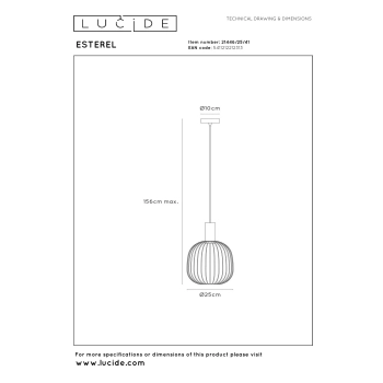 Esterel lampa wisząca 1xGU10 MR11 taupe 21446/25/41