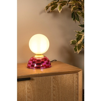 Glitzer lampka stołowa 1xG9 różowa 10527/01/66