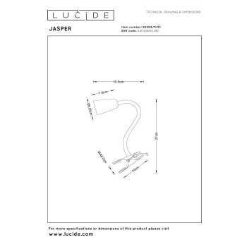 Jasper lampka stołowa 1xGU10 zielona 65206/11/33