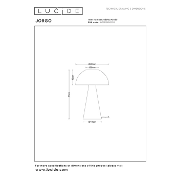 Jorgo lampka stołowa 1xE27 terakota 65500/01/55