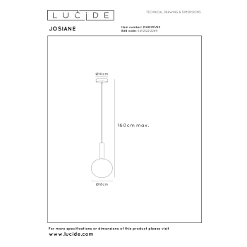Josiane lampa wisząca 1xG9 bursztynowa 21441/01/62