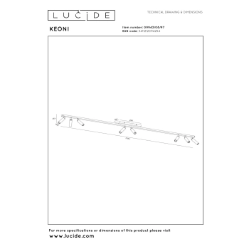 Keoni lampa sufitowa 8xG9 brązowa 09943/08/97