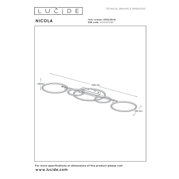 Nicola lampa sufitowa LED 37W 1600lm 2700-3300-4000K taupe 53112/36/41