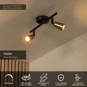 Tiana kinkiet 2xGU10 szampański 65901/02/05