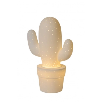 Lucide Cactus lampka stołowa ceramiczna E14 13513/01/31 biała