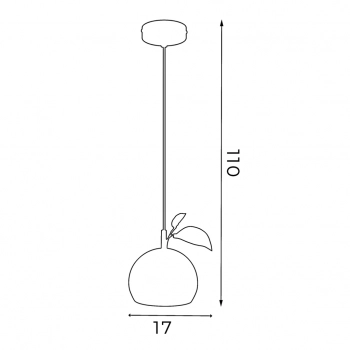 Apple lampa wisząca 1xE27 żółty