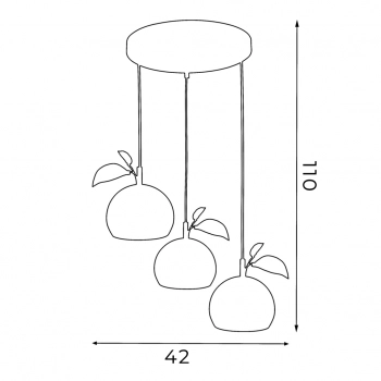 Apple lampa wisząca 3xE27 multikolor