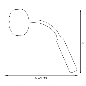 Arden kinkiet 1xG9 czarny mat