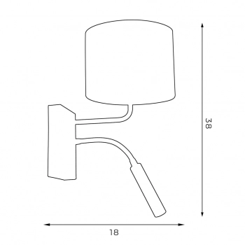 Arden kinkiet 1xE27 1xG9 czarny mat