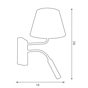 Arden kinkiet 1xE27 1xG9 czarny mat