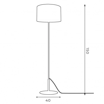 Arden lampa podłogowa 1xE27 biały mat