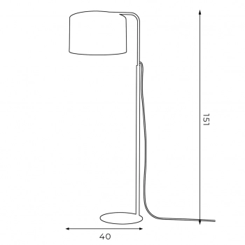 Arden lampa podłogowa 1xE27 biały mat