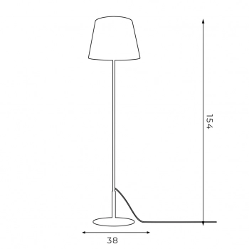 Arden lampa podłogowa 1xE27 biały mat