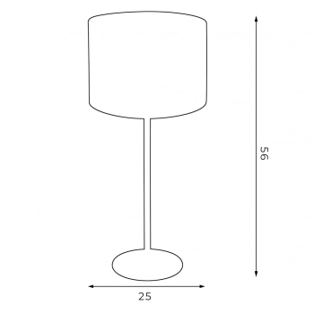 Arden lampka stołowa 1xE27 czarny mat