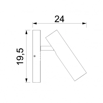 Axion kinkiet 1xGU10 czarny mat, chrom