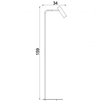 Axion lampa podłogowa 1xGU10 jasny szary struktura drobna, chrom