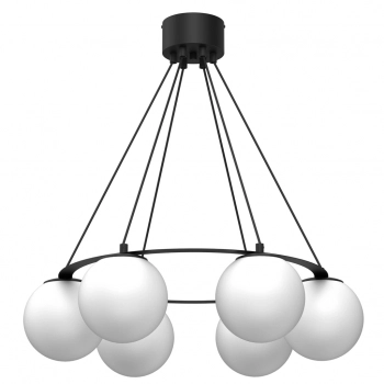 Ballo lampa wisząca 6xE27 czarny mat Luminex