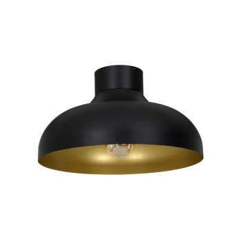 Basca lampa sufitowa 1xE27 czarny mat, złoto mat Luminex