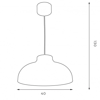 Basca lampa wisząca 1xE27 czarny mat, miedź