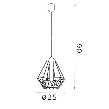 Basket NEW lampa wisząca 1xE27 czarny mat