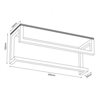 Bathroom organization wieszak  czarny mat