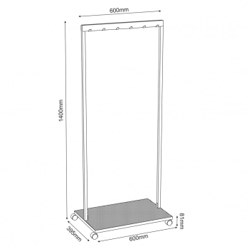 Bathroom organization wieszak  czarny mat