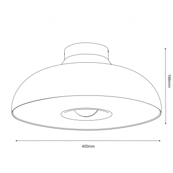 Bilbao lampa sufitowa 1xE27 tytanowe złoto