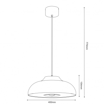 Bilbao lampa wisząca 1xE27 tytanowe złoto