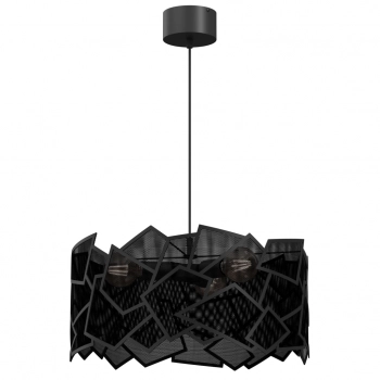 Camo lampa wisząca 3xE27 czarny mat Luminex