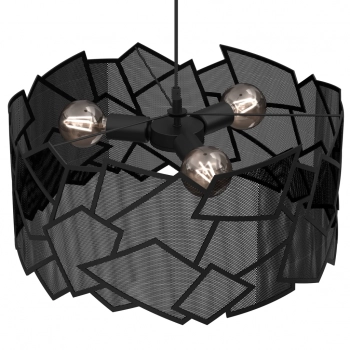 Camo lampa wisząca 3xE27 czarny mat