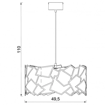 Camo lampa wisząca 3xE27 czarny mat