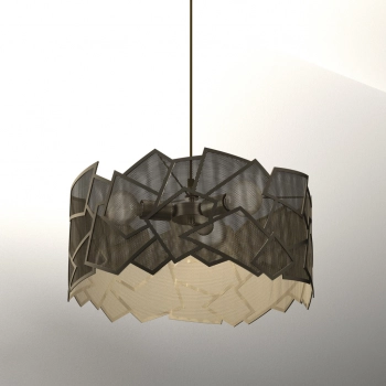 Camo lampa wisząca 3xE27 tytanowe złoto