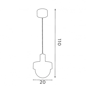 Canan lampa wisząca 1xE27 czarny mat