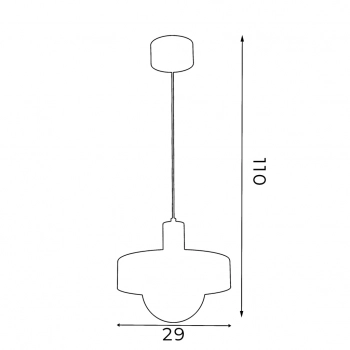 Canan lampa wisząca 1xE27 czarny mat