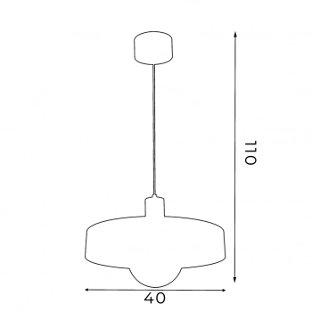 Canan lampa wisząca 1xE27 czarny mat