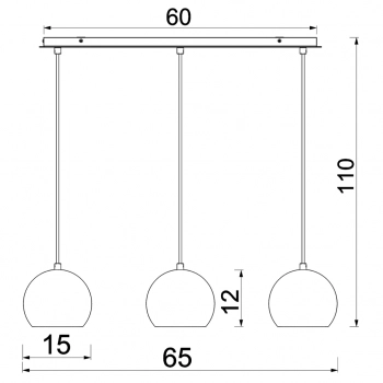 Cool lampa wisząca 3xE27 czarny mat, chrom