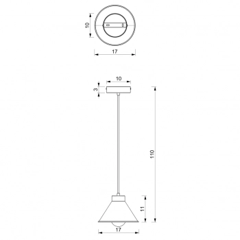 Demet lampa wisząca 1xE27 czarny mat, złoto mat