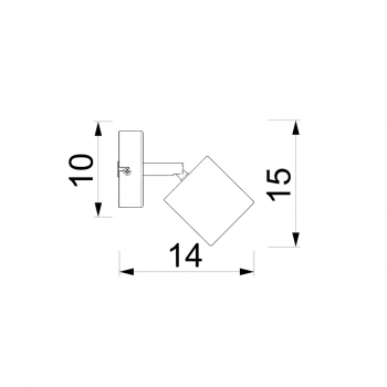 Demia lampa sufitowa, spot 1xGU10 nikiel, czarny mat