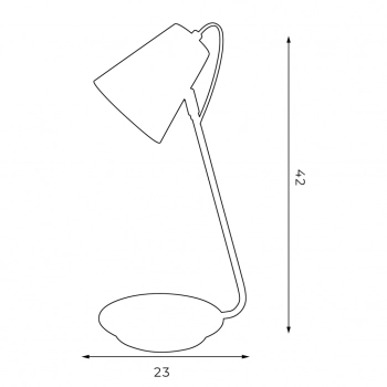 Desk lamp lampka stołowa 1xE27 czerwony mat