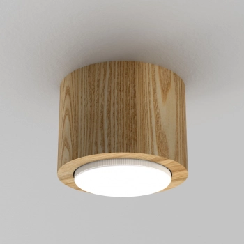 Downlight wood lampa sufitowa 1xGX53 naturalne drewno