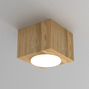 Downlight wood lampa sufitowa 1xGX53 naturalne drewno