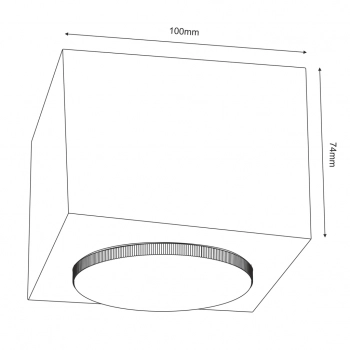 Downlight wood lampa sufitowa 1xGX53 naturalne drewno