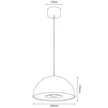 Elgund lampa wisząca 1xE27 biały mat