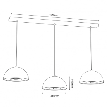 Elgund lampa wisząca 3xE27 biały mat