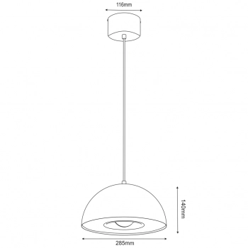 Elgund lampa wisząca 1xE27 beż struktura drobna