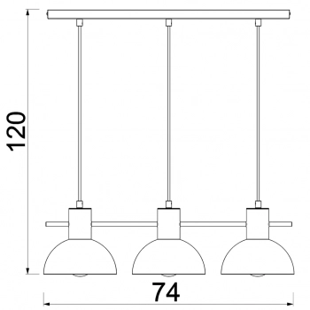 Estate Mini lampa wisząca 3xE27 czarny mat, złoto mat