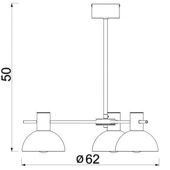 Estate Mini lampa wisząca 3xE27 czarny mat, złoto mat