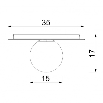 Flat lampa sufitowa 1xE14 miedź