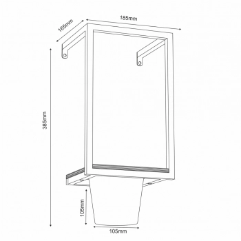 Flower wall rack kwietnik  czarny mat